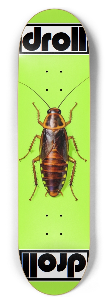 roach on neon green 8-1/2 Skateboard Deck