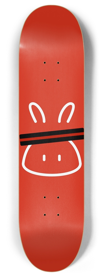 Black Tape Logo Board (Red) 8 Inch Skateboard Deck