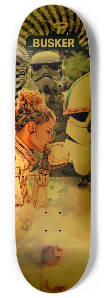 Tea at Babe's in Golden...BUSKER 9" Skateboard (Gold Foil) 9 Inch Skateboard