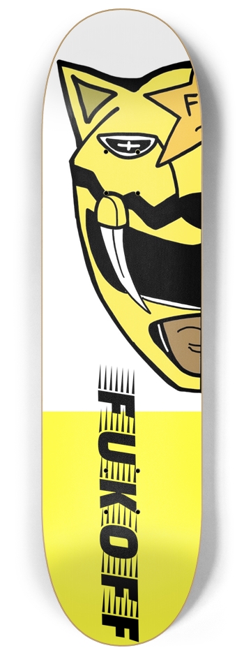 Yellow ranger fukoff 8-1/4 Skateboard Deck