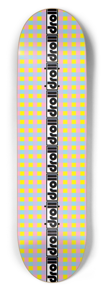 candy plaid droll strip 8-1/2 Skateboard Deck