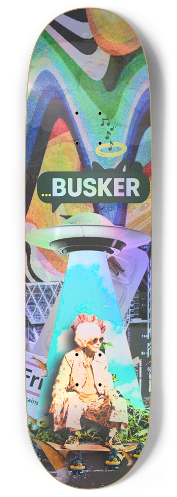 Fri Dreamin...BUSKER 9" Skateboard (Holographic) 9 Inch Skateboard