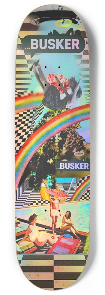 Pool Party...BUSKER | 9" Skateboard | (Holographic) 9 Inch Skateboard