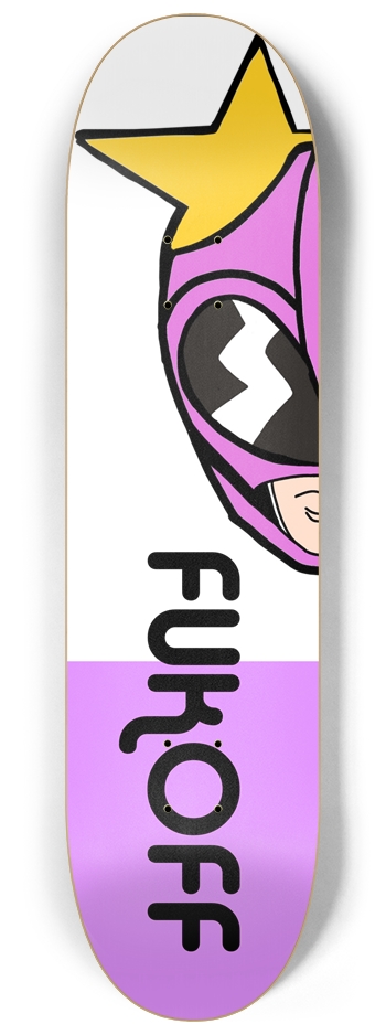 PINK RANGER fukoff 8-1/4 Skateboard Deck