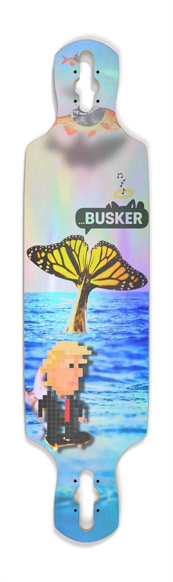 Mr...BUSKER Drop Through Longboard (Holographic)