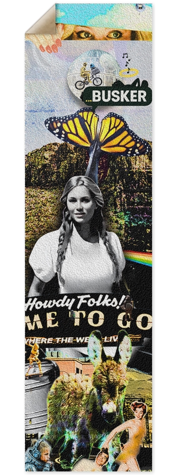 Howdy Folks! Me To Go...BUSKER | Griptape | 9x33 9 x 33 Inch Griptape