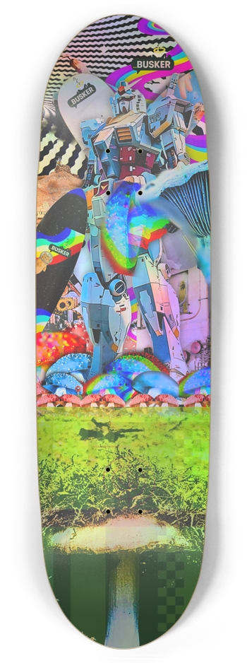 Nada Gun Dam...BUSKER | Football | Retro Skateboard  | Holographic