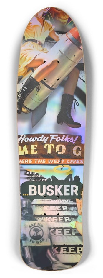 Me to GO...BUSKER| Retro Rocket | Retro Skateboard | (Holographic)