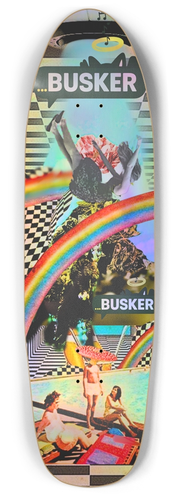 Pool Party...BUSKER | Punk Nose Pool | Retro Skateboard | (Holographic)