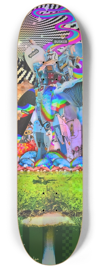 Nada Gun Dam...BUSKER 9" Skateboard (Holographic) 8-1/4 Skateboard Deck