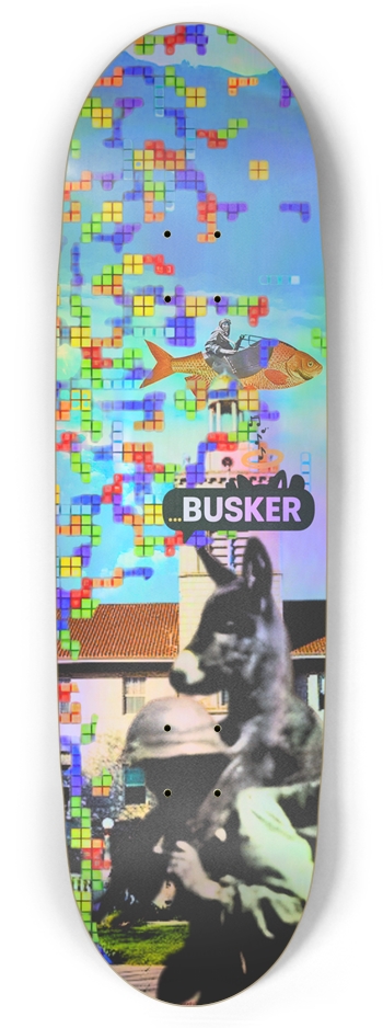 Platero y Yo School of Mines...BUSKER Football | Retro Skateboard | (Holographic) Football Shape