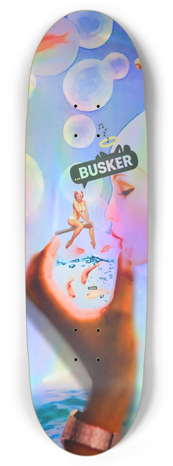 The Best Apology Is A Change of Behavior...BUSKER | Football Skateboard | (Holographic) Football Shape