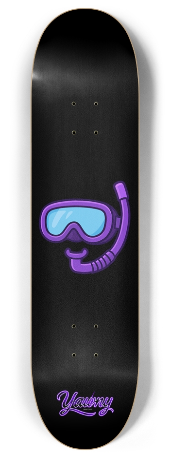 Purple Snorkel 8 Inch Skateboard Deck