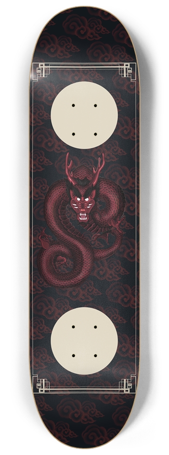 Dual Moon Dragon Skateboard 8-1/4 Skateboard Deck