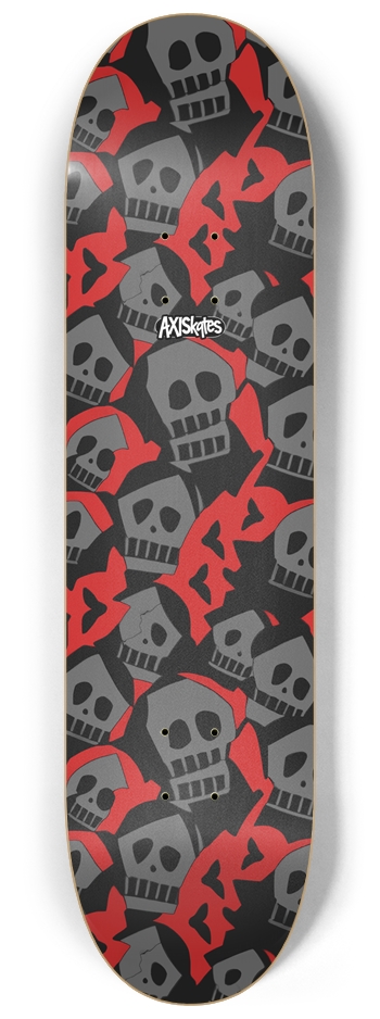 Spooky Skulls 2 - Custom Popsicle 8-1/4 Skateboard Deck