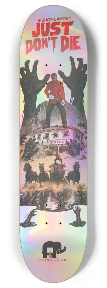 Bishop Lamont – High Noon Resurrection: Prismatic Veil (Rare Holographic Edition) 8 Inch Skateboard Deck