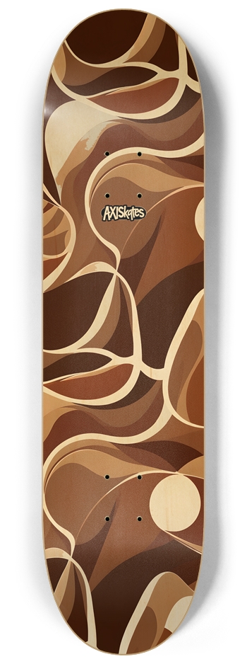 Abstract Earthy Gold - Custom Popsicle 8-1/4 Skateboard Deck
