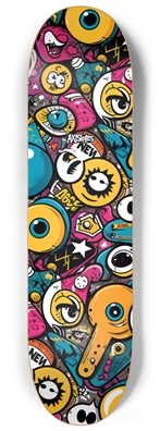 Comic Skates 3 - Custom Popsicle Abstract Cartoon Art Graffiti