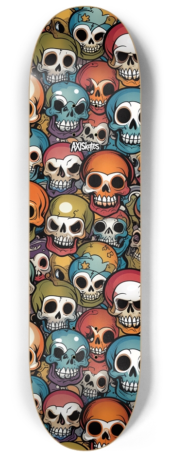 Comic Skulls 2 - Custom Popsicle Abstract Comic Style Wacky Skulls in Color