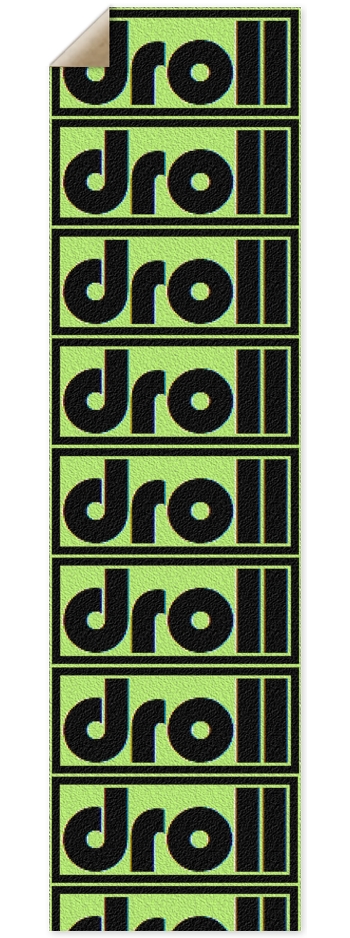 droll logo neon green