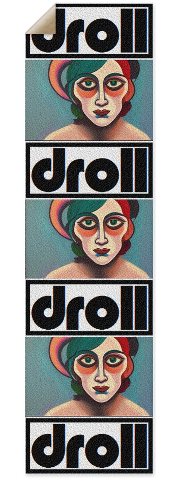 art deco girl 9 x 33 Inch Griptape