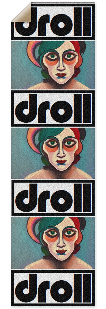 art deco girl 10 x 36 Inch Griptape