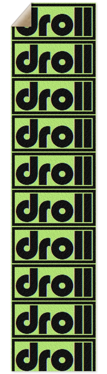 droll logo neon green