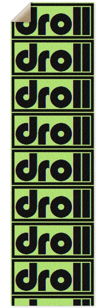 droll logo neon green 10 x 36 Inch Griptape