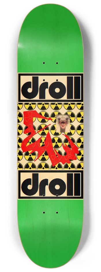 biohazard ostrich slime green 8-1/4 Skateboard Deck