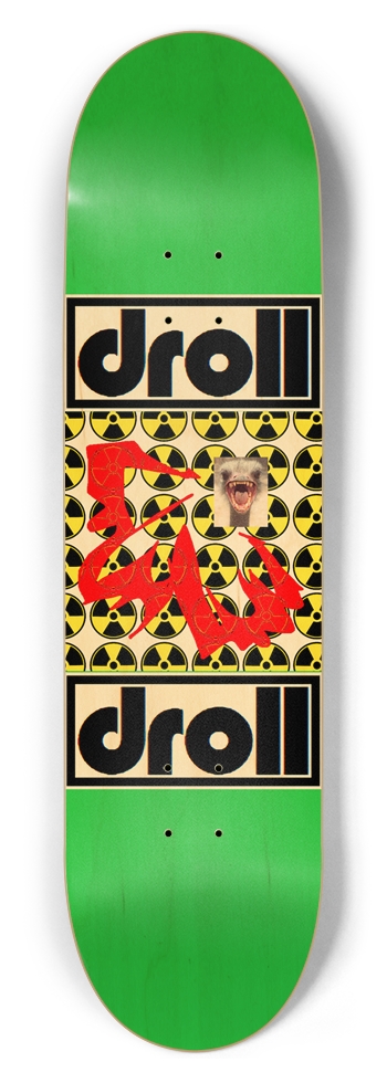 biohazard ostrich slime green 8-1/2 Skateboard Deck