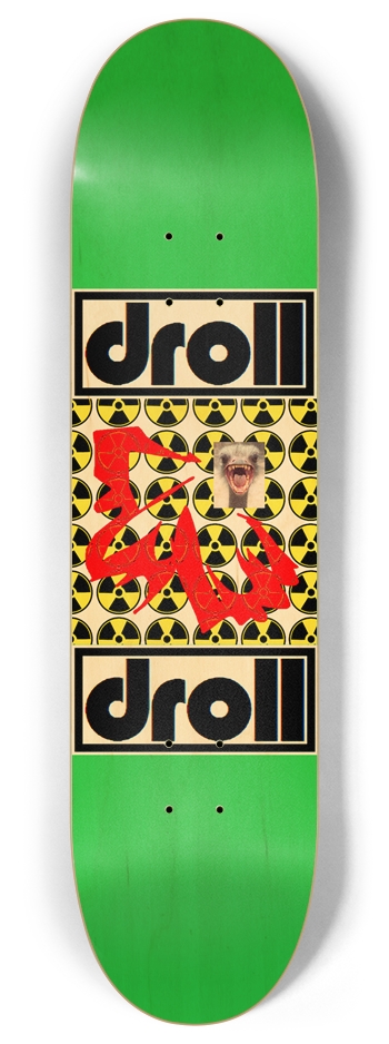 biohazard ostrich slime green 8 Inch Skateboard Deck