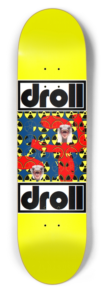 biohazard ostrich bright yellow 8-1/2 Skateboard Deck