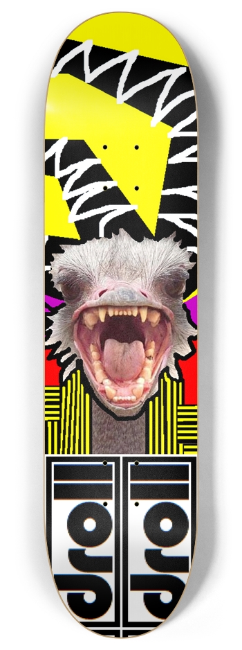 screaming ostrich 01 8 Inch Skateboard Deck