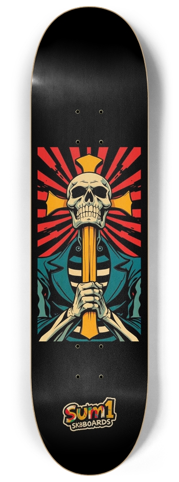 sum1sk8boards skull & cross 8 1/4 board