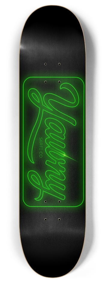 Flat Green 8 Inch Skateboard Deck