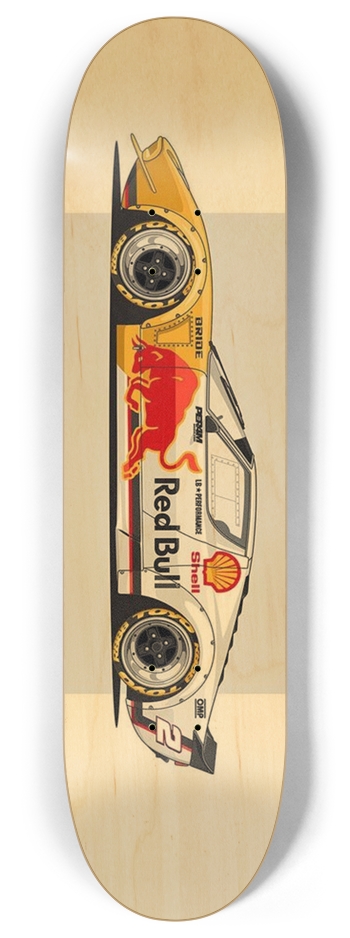Retro RaceCar 8 Inch Skateboard Deck