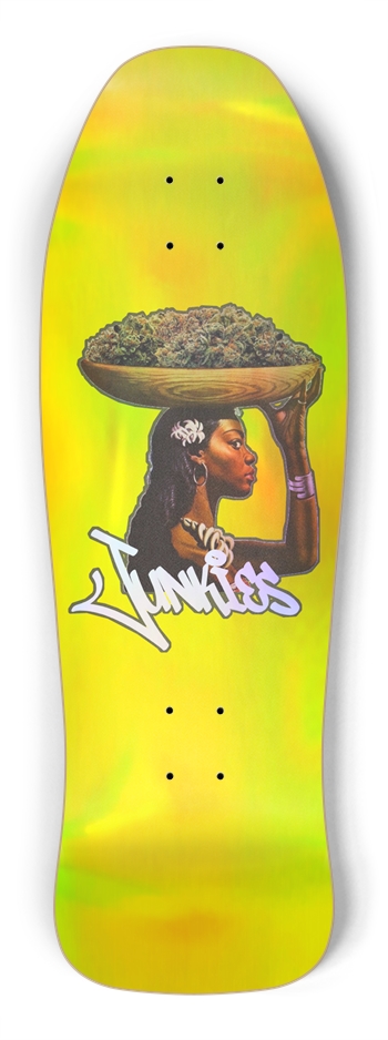 Junkies "ceremony" Graphic, Holographic Yellow 10 Shredder Shape