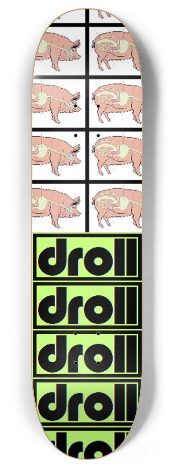 pigs neon green logo 8 Inch Skateboard Deck