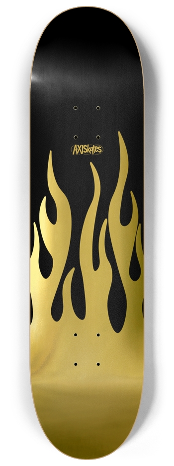 Metallic Flames in Gold - Custom Popsicle Shinny Golden Flames on Black