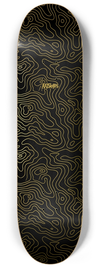 TOPO Design Gold - Custom Popsicle Abstract Modern Contemporary Line Art Gold on Black