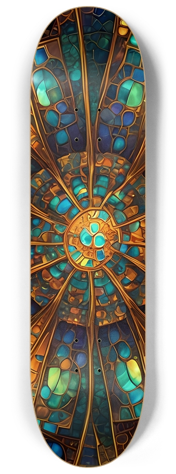 Abstract Mosaic Tile Art 0001 8K 8-1/4 Skateboard Deck