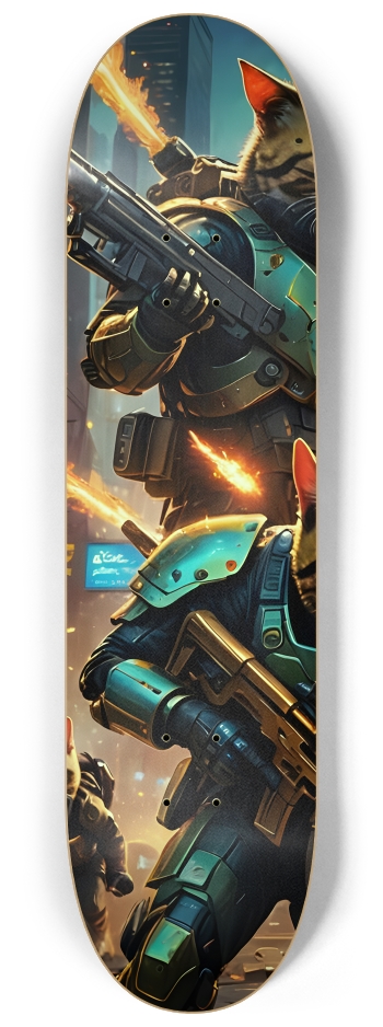 Cat Commandos 0001 8K #1 8-1/4 Skateboard Deck