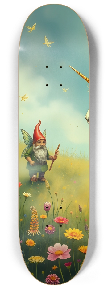 Dragonfly Unicorn and Gnomes 0001 8K #1 8-1/4 Skateboard Deck