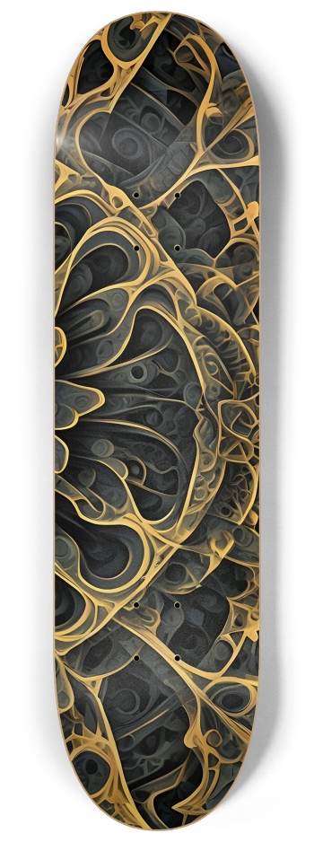 Abstract Flower Pattern 0003 8K #3 8-1/4 Skateboard Deck