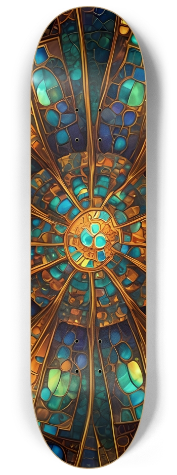 Abstract Mosaic Tile Art 0001 8K #2 8-1/4 Skateboard Deck