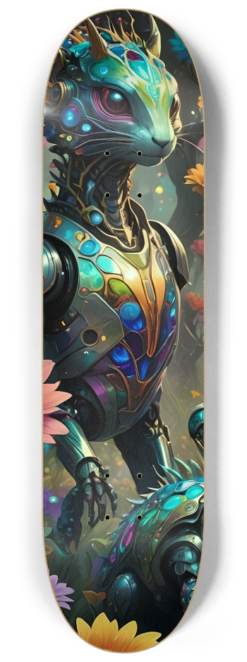 Colorful Cyber Critters 0001 8K #1 8-1/4 Skateboard Deck