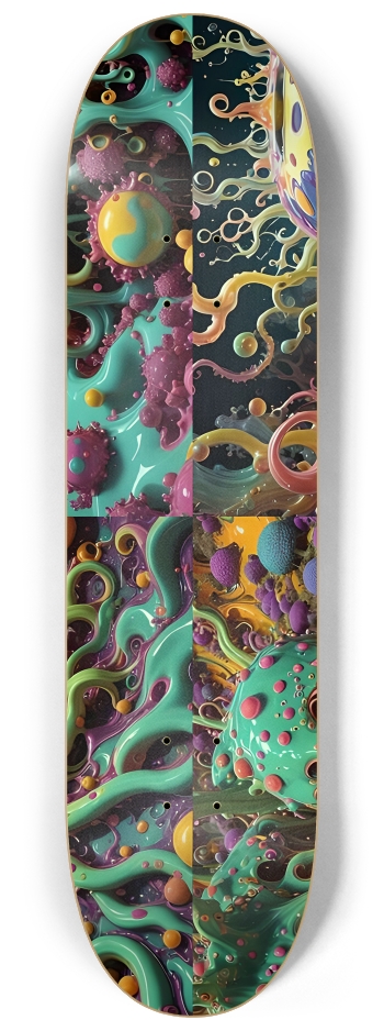 4 Psychedelic Surrealism Tentacled Spotted Pudding Blobs 0001 8K-A #2