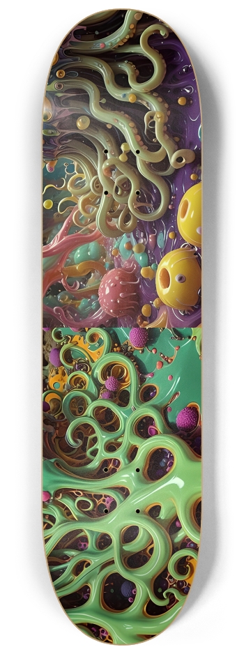 4 Psychedelic Surrealism Tentacled Spotted Pudding Blobs 0001 8K-A #3