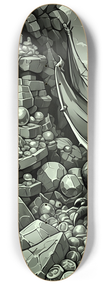 Black and White Dragon 0001 8K #1 8-1/4 Skateboard Deck