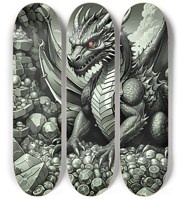 Black and White Dragon 0001 8K